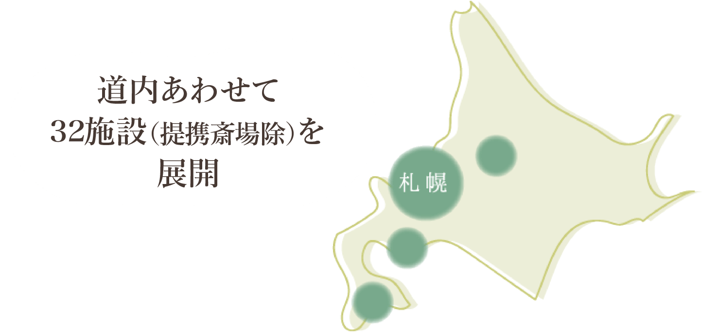 道内あわせて32施設を展開